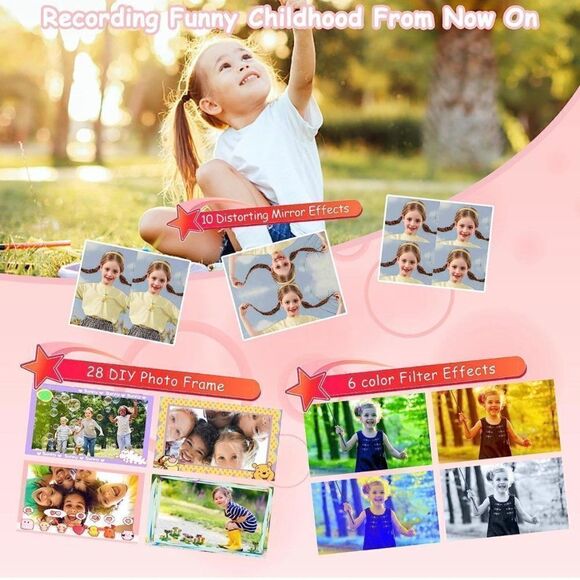 Fonee Upgrade Kids Camera Toddler Camera for Girls, 20M HD Digital Video Camera - Picture 2 of 5